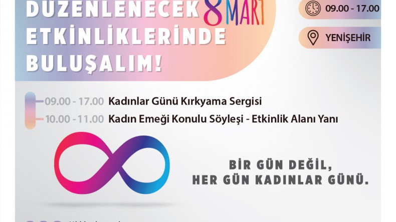 MERSİN BÜYÜKŞEHİR’DEN, 8 MART İÇİN DOLU DOLU PROGRAM