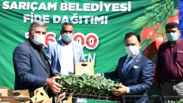 SARIÇAM BELDİYESİ’NDEN REKOR FİDE DAĞITIMI