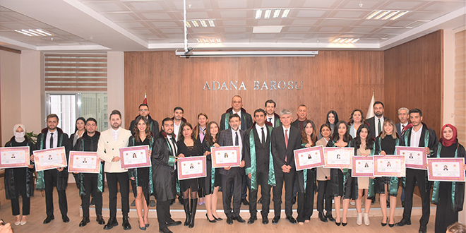 13 AVUKATA RUHSATNAMELERİ TAKDİM EDİLDİ