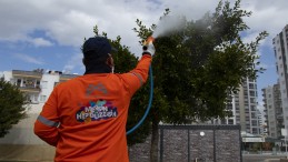 BÜYÜKŞEHİR’İN İLAÇLAMA EKİBİ KENTİ YAZ AYLARINA HAZIRLIYOR