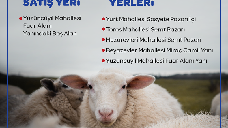 ÇUKUROVA’DA KURBAN SATIŞ YERLERİ…
