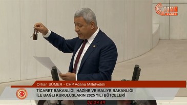 ORHAN SÜMER, TİCARET BAKANINA ASMA KİLİT HEDİYE ETTİ