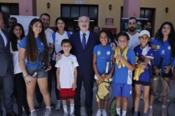 VALİ KÖŞGER SPOR OKULLARI AÇILIŞ PROGRAMINA KATILDI