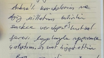 ZEYDAN KARALAR’IN MEKTUBU