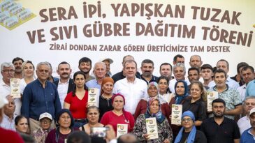MERSİN’DE ‘SERA İPİ, YAPIŞKAN TUZAK VE SIVI GÜBRE DAĞITIM TÖRENİ’