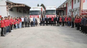 ZEYDAN KARALAR İSTEDİ, ADANA’DAN GAZZE’YE İNSANİ YARDIM GİTTİ