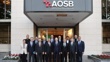 TİCARET BAKAN YARDIMCISI AĞAR VE EKİBİ AOSB’DE