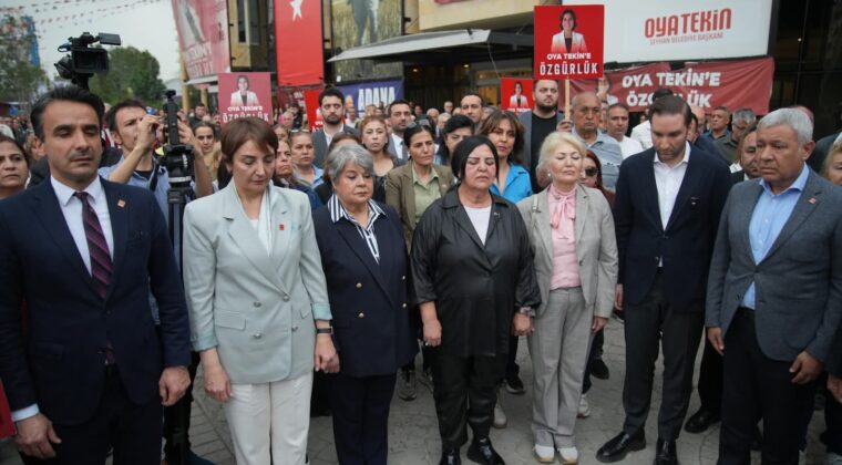 BAŞKAN OYA TEKİN İÇİN DAYANIŞMA SÜRÜYOR