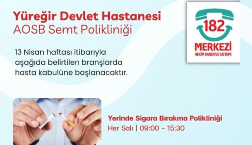 AOSB SEMT POLİKLİNİĞİ YENİ BRANŞLARLA HİZMETTE